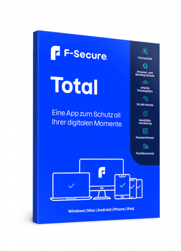 F-Secure Total Security 5 Geräte - 1 Jahr