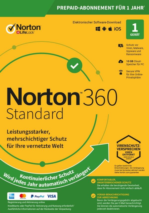 Norton 360 kein ABO (1 D - 1 Y) Standard