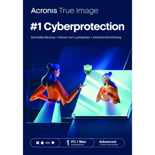 Acronis True Image Advanced 2025 für 1 Gerät - 1 Jahr Laufzeit (50GB)